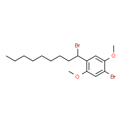 ChemSpider 2D Image | 1-Bromo-4-(1-bromononyl)-2,5-dimethoxybenzene | C17H26Br2O2