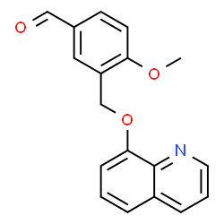 ChemSpider 2D Image | 4-Methoxy-3-[(8-quinolinyloxy)methyl]benzaldehyde | C18H15NO3