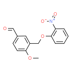 ChemSpider 2D Image | 4-Methoxy-3-(2-nitrophenoxymethyl)benzaldehyde | C15H13NO5