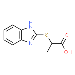 ChemSpider 2D Image | 2-(1H-Benzimidazol-2-ylsulfanyl)propanoic acid | C10H10N2O2S
