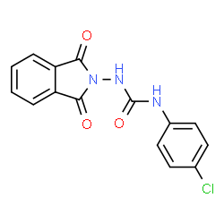 ChemSpider 2D Image | 1-(4-Chlorophenyl)-3-(1,3-dioxo-1,3-dihydro-2H-isoindol-2-yl)urea | C15H10ClN3O3
