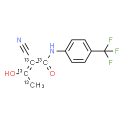 ChemSpider 2D Image | (2E)-2-Cyano-3-hydroxy-N-[4-(trifluoromethyl)phenyl](~13~C_4_)-2-butenamide | C813C4H9F3N2O2