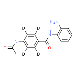 ChemSpider 2D Image | 4-Acetamido-N-(2-aminophenyl)(~2~H_4_)benzamide | C15H11D4N3O2