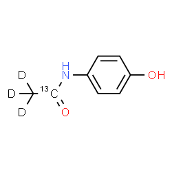 ChemSpider 2D Image | N-(4-Hydroxyphenyl)(1-~13~C,~2~H_3_)acetamide | C713CH6D3NO2