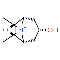 ChemSpider 2D Image | (1R,2R,4S,5S,7s)-7-Hydroxy-9,9-dimethyl-3-oxa-9-azoniatricyclo[3.3.1.0~2,4~]nonane | C9H16NO2