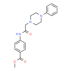 ChemSpider 2D Image | METHYL 4-[2-(4-PHENYLPIPERAZIN-1-YL)ACETAMIDO]BENZOATE | C20H23N3O3
