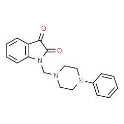 ChemSpider 2D Image | Indole-2,3-dione, 1-(4-phenyl-1-piperazinylmethyl)- | C19H19N3O2
