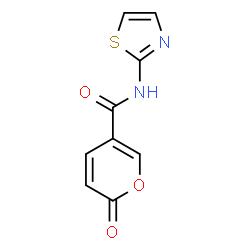 ChemSpider 2D Image | 2-Oxo-N-(1,3-thiazol-2-yl)-2H-pyran-5-carboxamide | C9H6N2O3S
