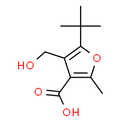 ChemSpider 2D Image | 5-tert-Butyl-4-hydroxymethyl-2-methyl-furan-3-carboxylic acid | C11H16O4