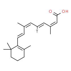 ChemSpider 2D Image | (9cis,13cis)-(11-~3~H)Retinoic acid | C20H27TO2