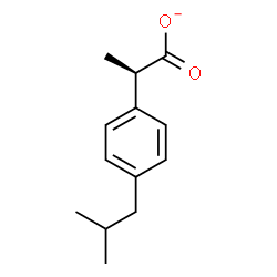 ChemSpider 2D Image | (2R)-2-(4-Isobutylphenyl)propanoate | C13H17O2