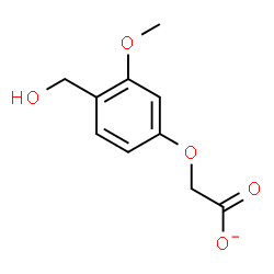 ChemSpider 2D Image | [4-(Hydroxymethyl)-3-methoxyphenoxy]acetate | C10H11O5