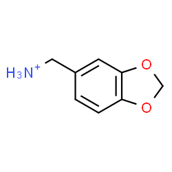 ChemSpider 2D Image | 1,3-Benzodioxol-5-ylmethanaminium | C8H10NO2