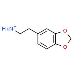 ChemSpider 2D Image | 2-(1,3-Benzodioxol-5-yl)ethanaminium | C9H12NO2