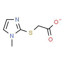 ChemSpider 2D Image | [(1-Methyl-1H-imidazol-2-yl)sulfanyl]acetate | C6H7N2O2S
