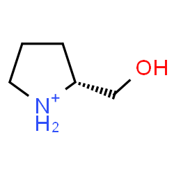 ChemSpider 2D Image | (2R)-2-(Hydroxymethyl)pyrrolidinium | C5H12NO