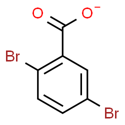 ChemSpider 2D Image | 2,5-Dibromobenzoate | C7H3Br2O2