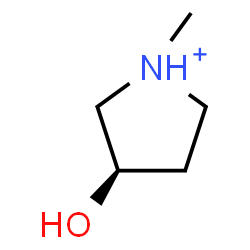 ChemSpider 2D Image | (3R)-3-Hydroxy-1-methylpyrrolidinium | C5H12NO