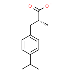 ChemSpider 2D Image | (2R)-3-(4-Isopropylphenyl)-2-methylpropanoate | C13H17O2