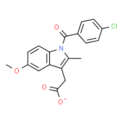 ChemSpider 2D Image | [1-(4-Chlorobenzoyl)-5-methoxy-2-methyl-1H-indol-3-yl]acetate | C19H15ClNO4