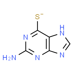 ChemSpider 2D Image | 2-Amino-7H-purine-6-thiolate | C5H4N5S
