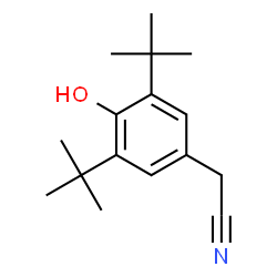 ChemSpider 2D Image | (3,5-Ditert-butyl-4-hydroxyphenyl)acetonitrile | C16H23NO