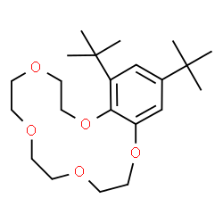 ChemSpider 2D Image | 14,16-Ditert-butyl-2,3,5,6,8,9,11,12-octahydro-1,4,7,10,13-benzopentaoxacyclopentadecine | C22H36O5