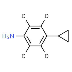ChemSpider 2D Image | 4-Cyclopropyl(~2~H_4_)aniline | C9H7D4N