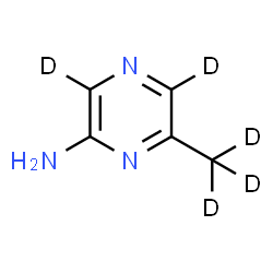 ChemSpider 2D Image | 6-(~2~H_3_)Methyl-2-(~2~H_2_)pyrazinamine | C5H2D5N3