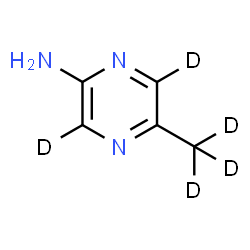 ChemSpider 2D Image | 5-(~2~H_3_)Methyl-2-(~2~H_2_)pyrazinamine | C5H2D5N3