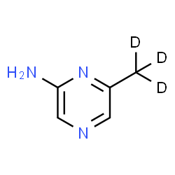 ChemSpider 2D Image | 6-(~2~H_3_)Methyl-2-pyrazinamine | C5H4D3N3