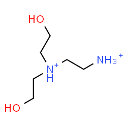 ChemSpider 2D Image | N,N-Bis(2-hydroxyethyl)-1,2-ethanediaminium | C6H18N2O2