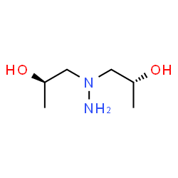 ChemSpider 2D Image | (2R,2'R)-1,1'-(1,1-Hydrazinediyl)di(2-propanol) | C6H16N2O2