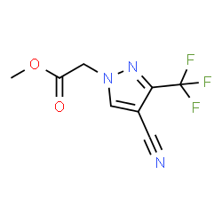ChemSpider 2D Image | Methyl [4-cyano-3-(trifluoromethyl)-1H-pyrazol-1-yl]acetate | C8H6F3N3O2