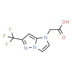 ChemSpider 2D Image | [6-(Trifluoromethyl)-1H-imidazo[1,2-b]pyrazol-1-yl]acetic acid | C8H6F3N3O2