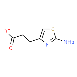 ChemSpider 2D Image | 3-(2-Amino-1,3-thiazol-4-yl)propanoate | C6H7N2O2S