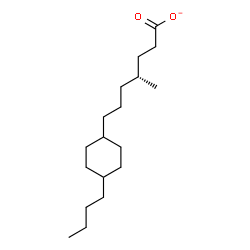 ChemSpider 2D Image | (4R)-7-(4-Butylcyclohexyl)-4-methylheptanoate | C18H33O2