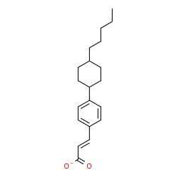 ChemSpider 2D Image | (2E)-3-[4-(4-Pentylcyclohexyl)phenyl]acrylate | C20H27O2