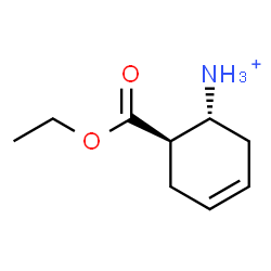 ChemSpider 2D Image | (1R,6R)-6-(Ethoxycarbonyl)-3-cyclohexen-1-aminium | C9H16NO2