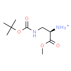 ChemSpider 2D Image | (2R)-1-Methoxy-3-({[(2-methyl-2-propanyl)oxy]carbonyl}amino)-1-oxo-2-propanaminium | C9H19N2O4