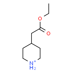 ChemSpider 2D Image | 4-(2-Ethoxy-2-oxoethyl)piperidinium | C9H18NO2