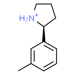 ChemSpider 2D Image | (2S)-2-(3-Methylphenyl)pyrrolidinium | C11H16N