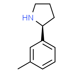 ChemSpider 2D Image | (2S)-2-(3-Methylphenyl)pyrrolidine | C11H15N