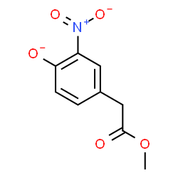 ChemSpider 2D Image | 4-(2-Methoxy-2-oxoethyl)-2-nitrophenolate | C9H8NO5