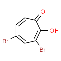 ChemSpider 2D Image | 3,5-Dibromo-2-hydroxy-2,4,6-cycloheptatrien-1-one | C7H4Br2O2