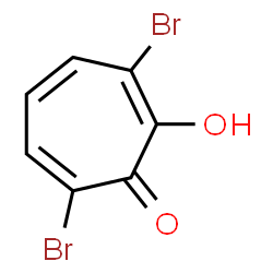 ChemSpider 2D Image | 3,7-Dibromo-2-hydroxy-2,4,6-cycloheptatrien-1-one | C7H4Br2O2