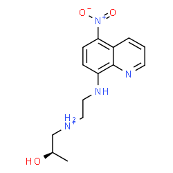 ChemSpider 2D Image | (2R)-2-Hydroxy-N-{2-[(5-nitro-8-quinolinyl)amino]ethyl}-1-propanaminium | C14H19N4O3
