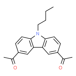 ChemSpider 2D Image | 3,6-Diacetyl-9-n-butylcarbazole | C20H21NO2