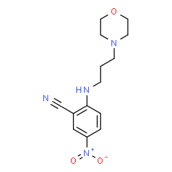 ChemSpider 2D Image | 2-[[3-(4-Morpholinyl)propyl]amino]-5-nitrobenzonitrile | C14H18N4O3