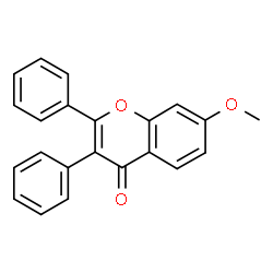 ChemSpider 2D Image | 7-Methoxy-2,3-diphenyl-4H-chromen-4-one | C22H16O3